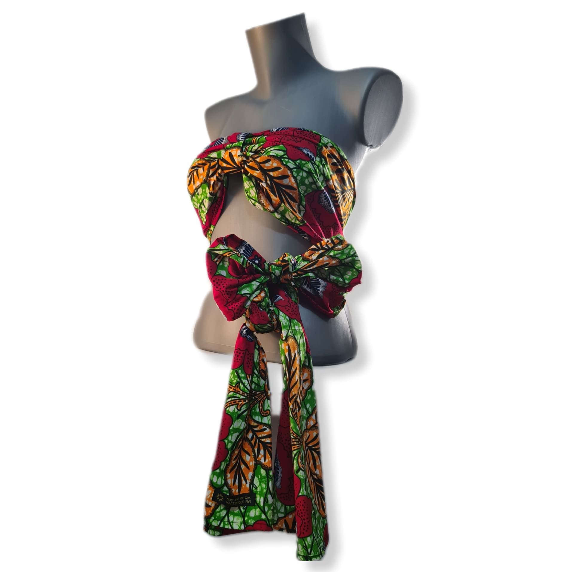 V1 072 TOP MAREKOW GREEN RED AND YELLOW MAMBA FLOWERS 2XL